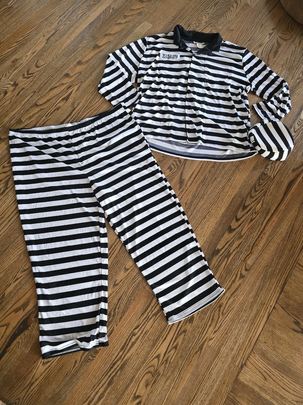 Men's Halloween Costumes Prisoner Costume with Cap Size: 3X